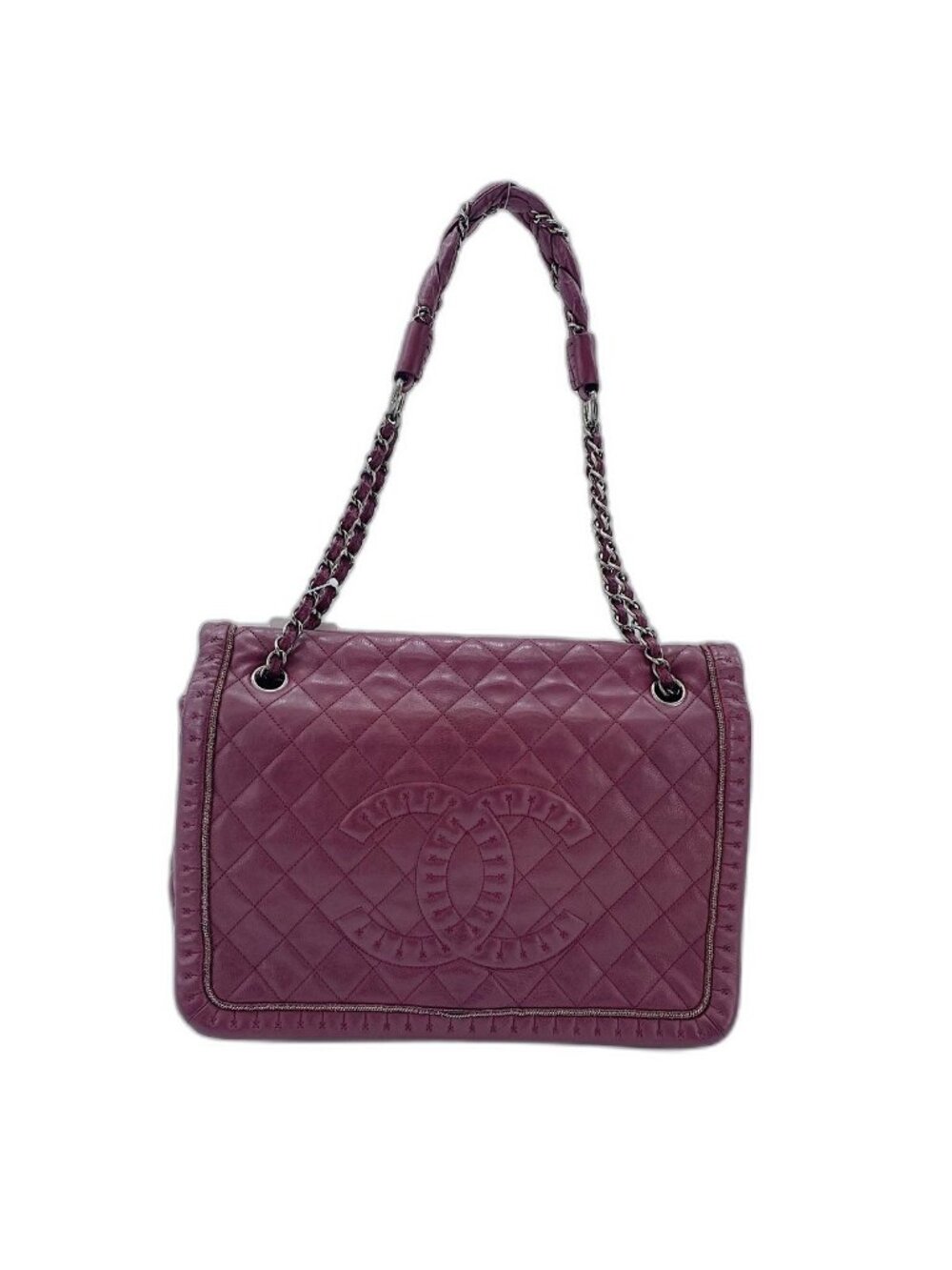 Chanel Handbag Quilted Burgundy